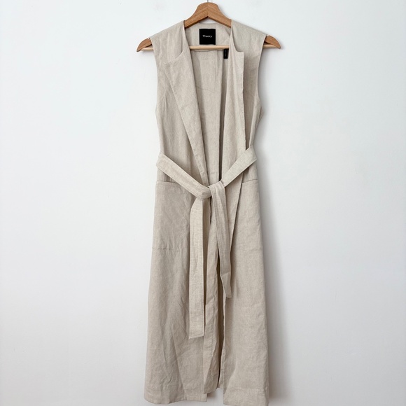 Theory skea crunch linen vest & short set - Picture 8 of 12